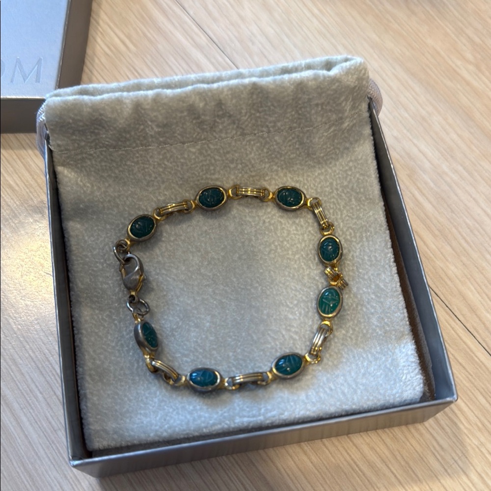 Gold and Green Bracelet